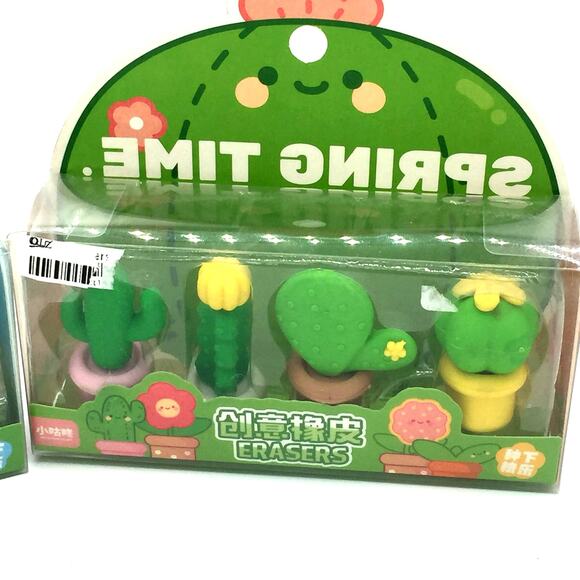New Kawaii Cactus Eraser Set - 2 Boxes Included - Picture 4 of 4